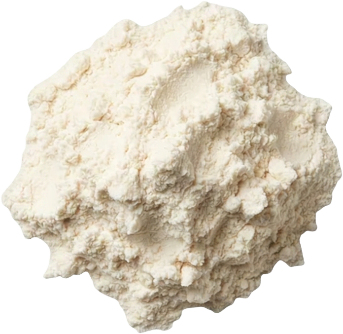 Mound of fine marine collagen protein powder